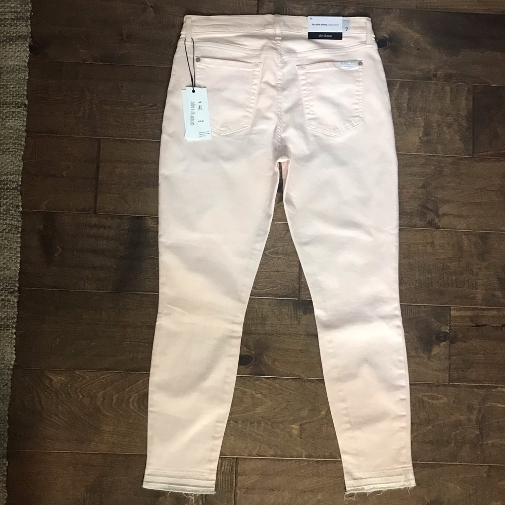 NWT 7 FOR ALL MANKIND Ankle Skinny Raw Hem Sz30 - Picture 5 of 8